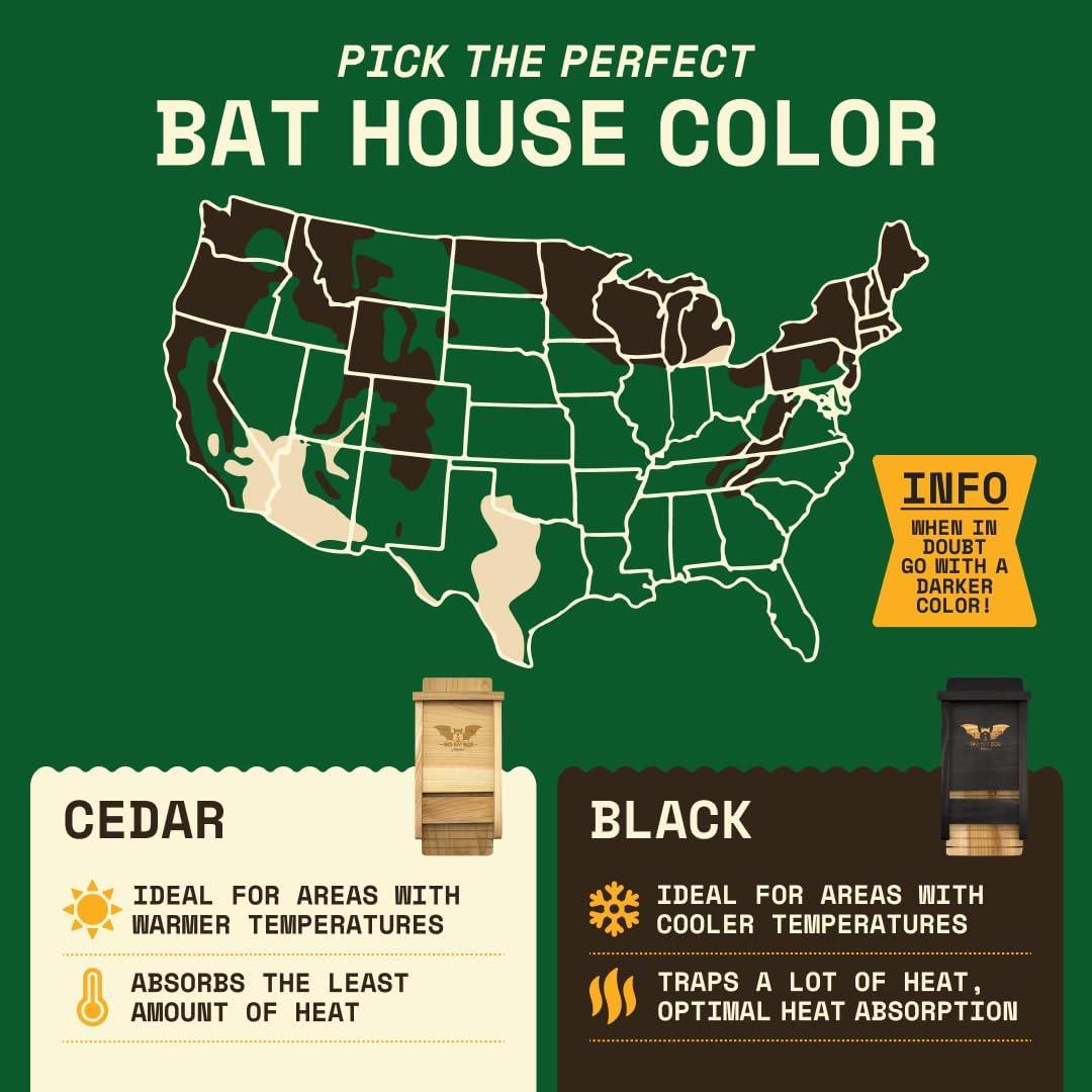 Casa de Murciélagos WildYard 1 Cámara Negra para Exteriores