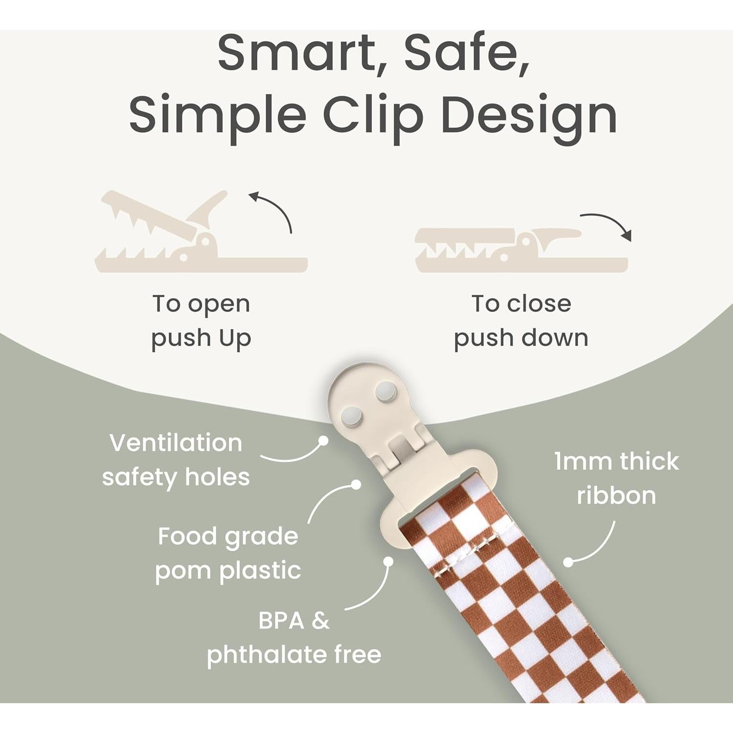 Clip Sostenedor de Chupete Allysa - Set de 4 para Niña Boho