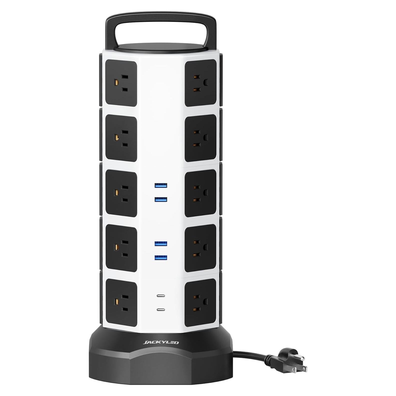 Torre de Regletas JACKYLED 20 Salidas 6 USB (2 USB-C) 1050J