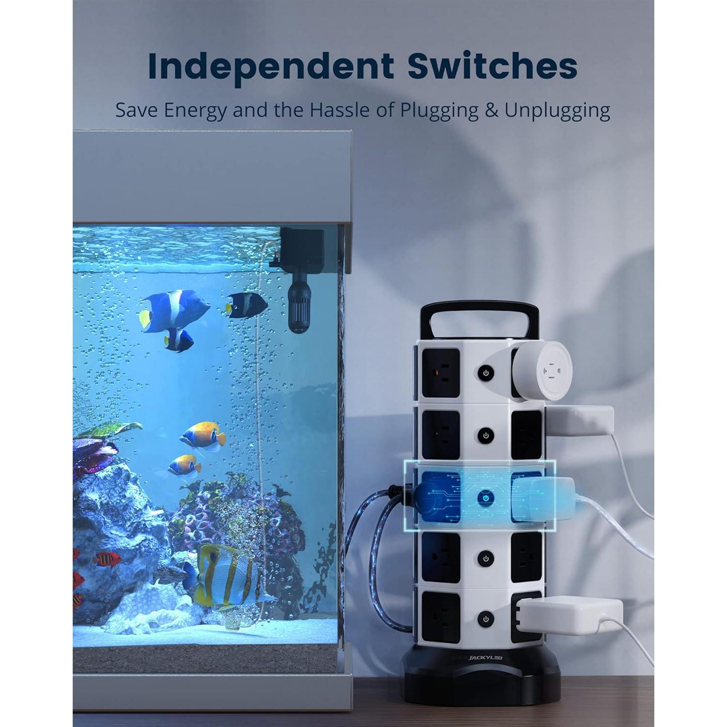 Torre de Regletas JACKYLED 20 Salidas 6 USB (2 USB-C) 1050J