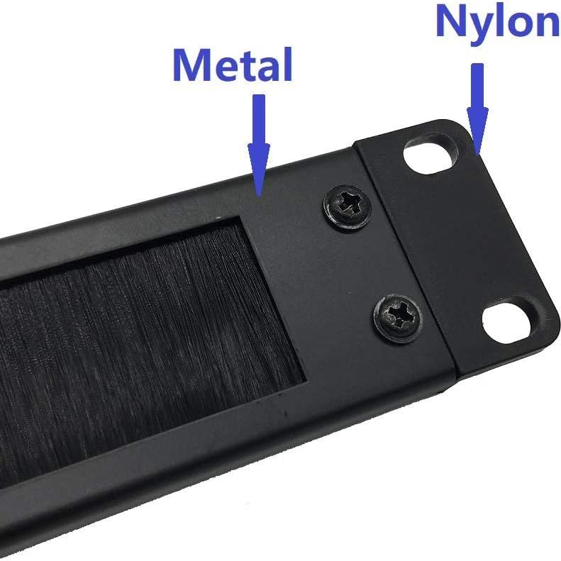 Panel de Gestión de Cables 1U JINGCHENGMEI Negro para Rack 19"