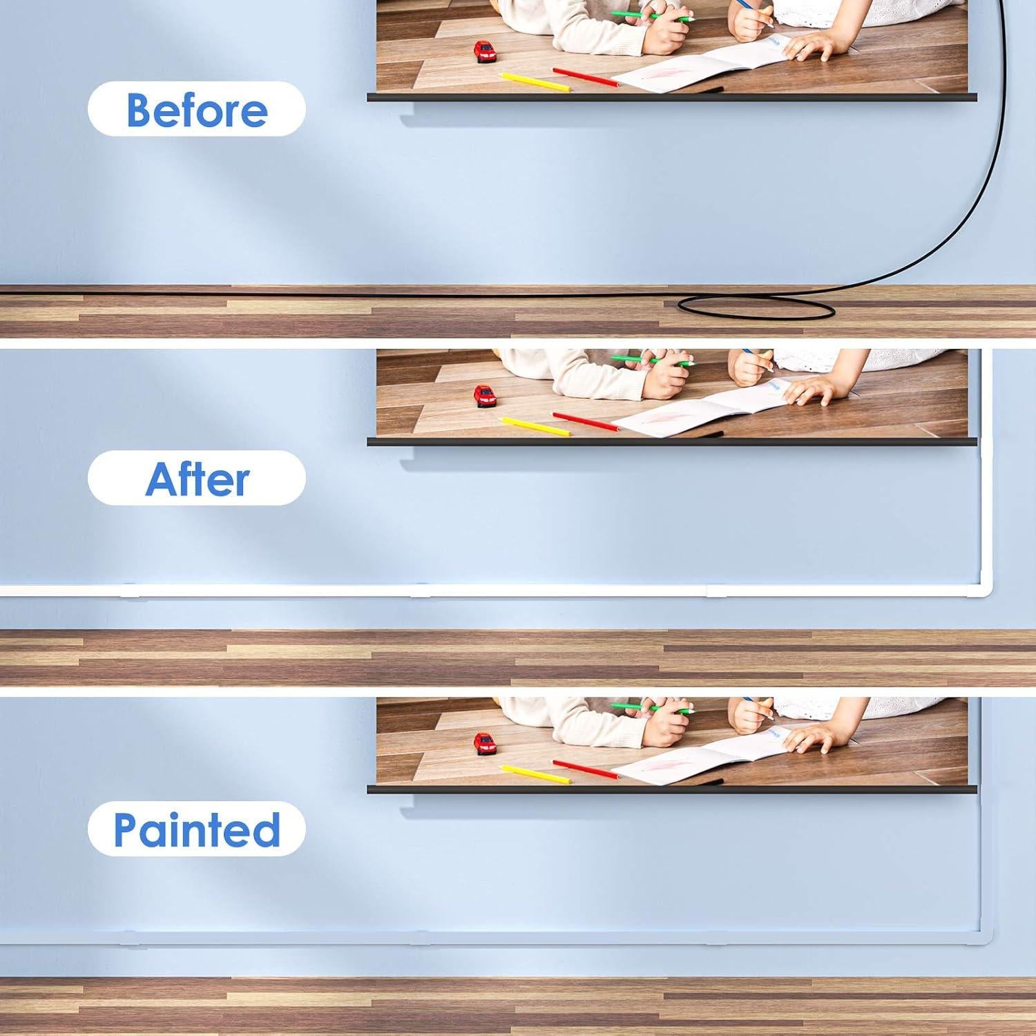 Ocultador de Cables Yecaye CMC03 Blanco 3.18x1.5x1 cm