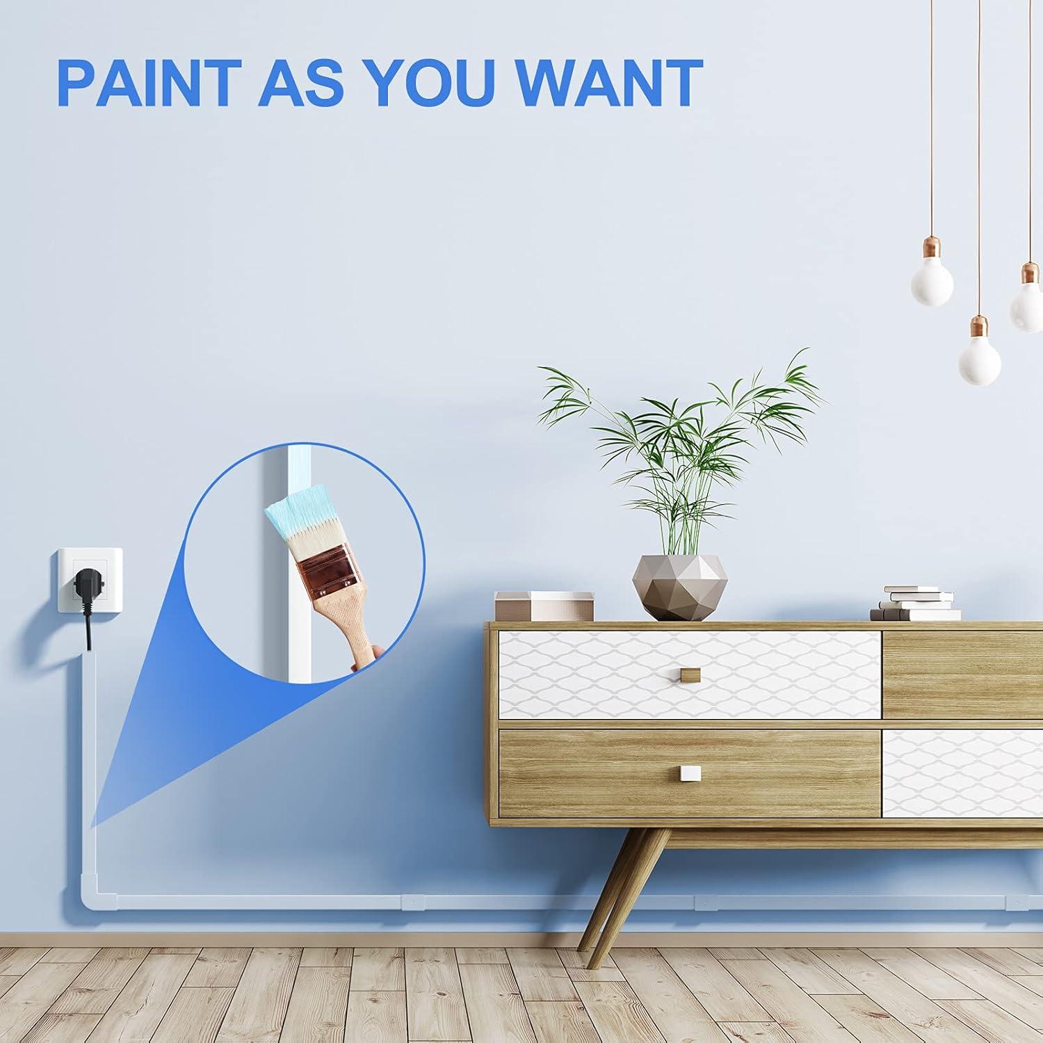 Ocultador de Cables Yecaye CMC03 Blanco 3.18x1.5x1 cm