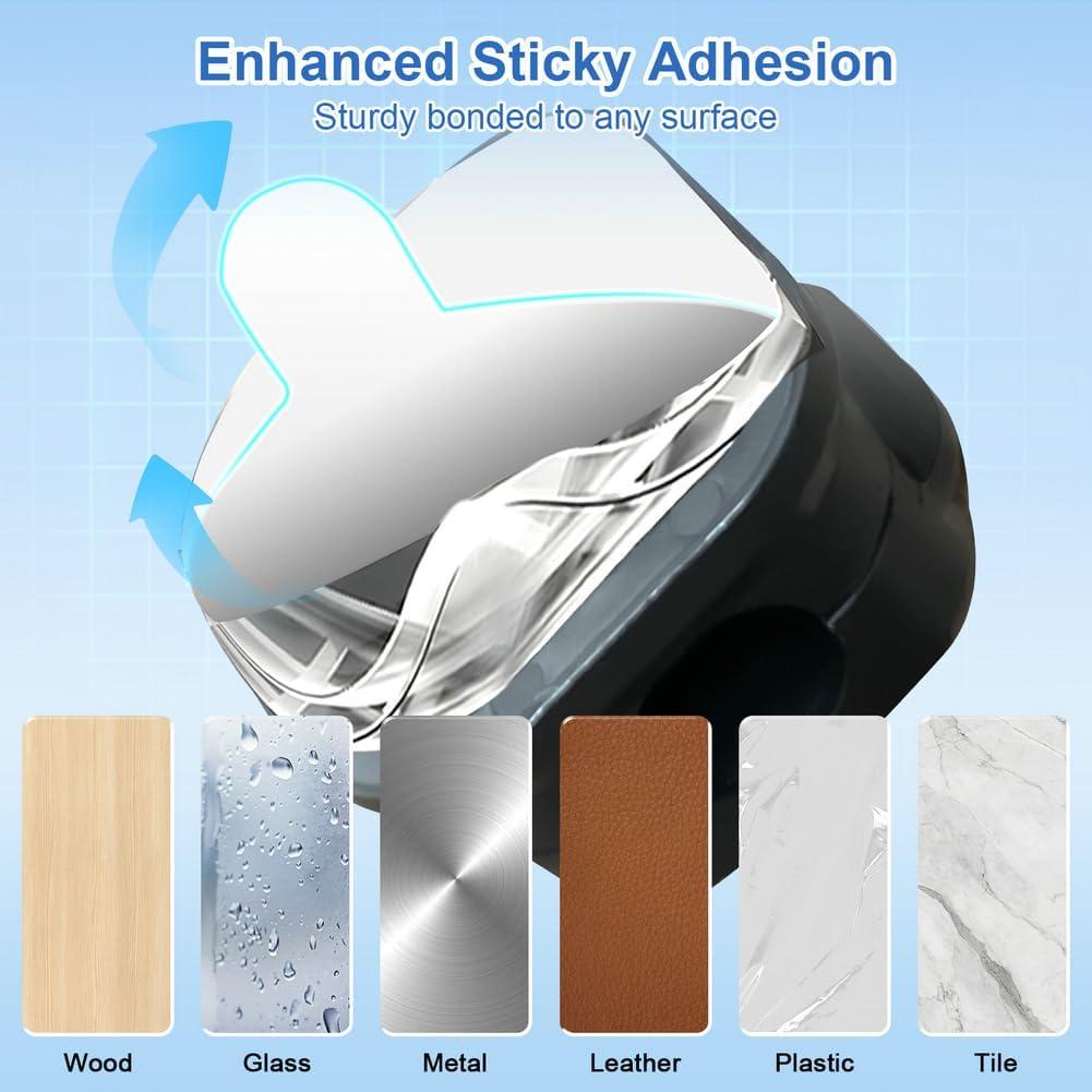 Paquete de 18 Clips Magnéticos para Organización de Cables - Negro