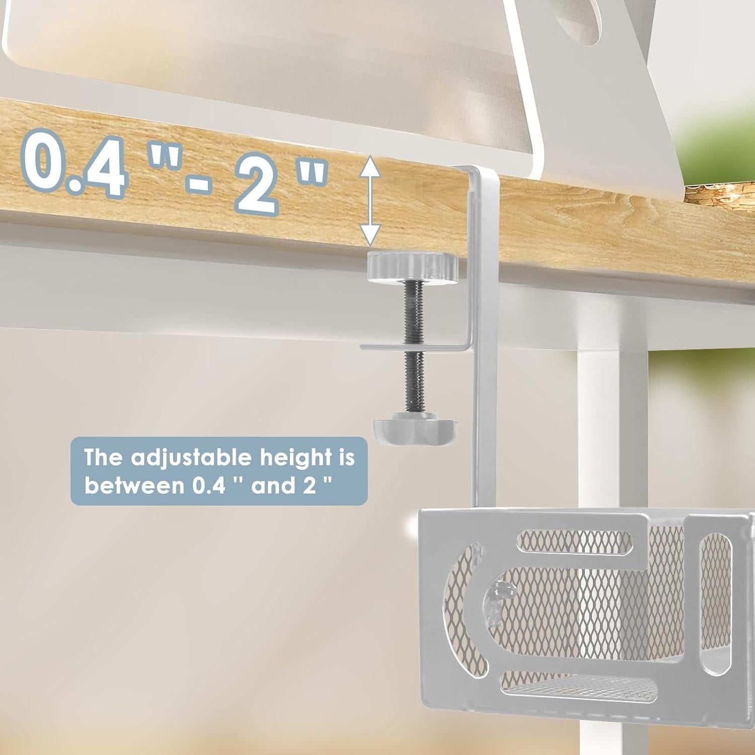 Organizador de Cables Bajo Escritorio Flyflower 63.5 cm Blanco