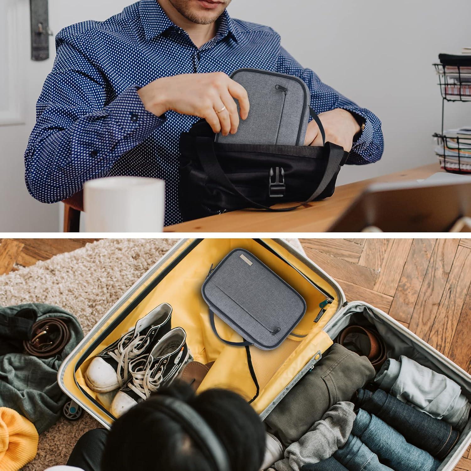 Organizador de Cables Lacdo Gris, Funda Portátil 6 Capas