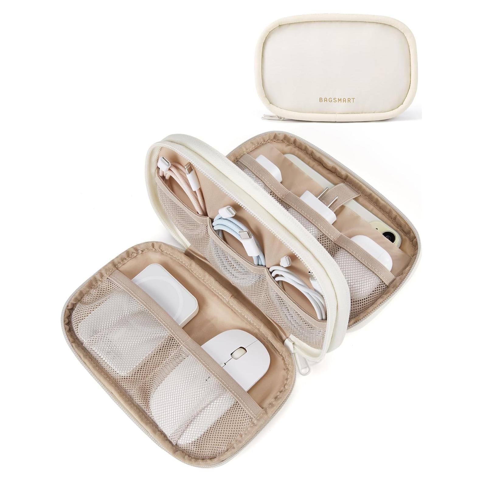 Organizador Electrónico de Cables BAGSMART Beige 21x13x5 cm