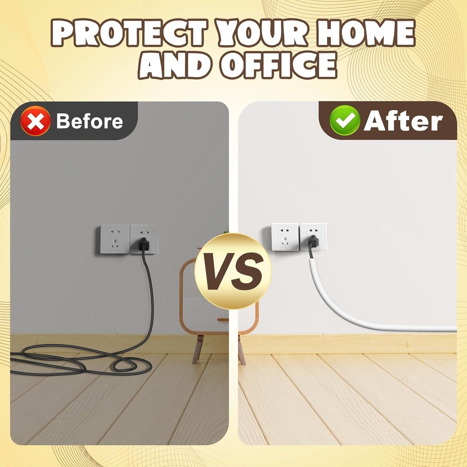 Cubierta de Cables Autoadhesiva Blanca 198 cm para 2 Cables