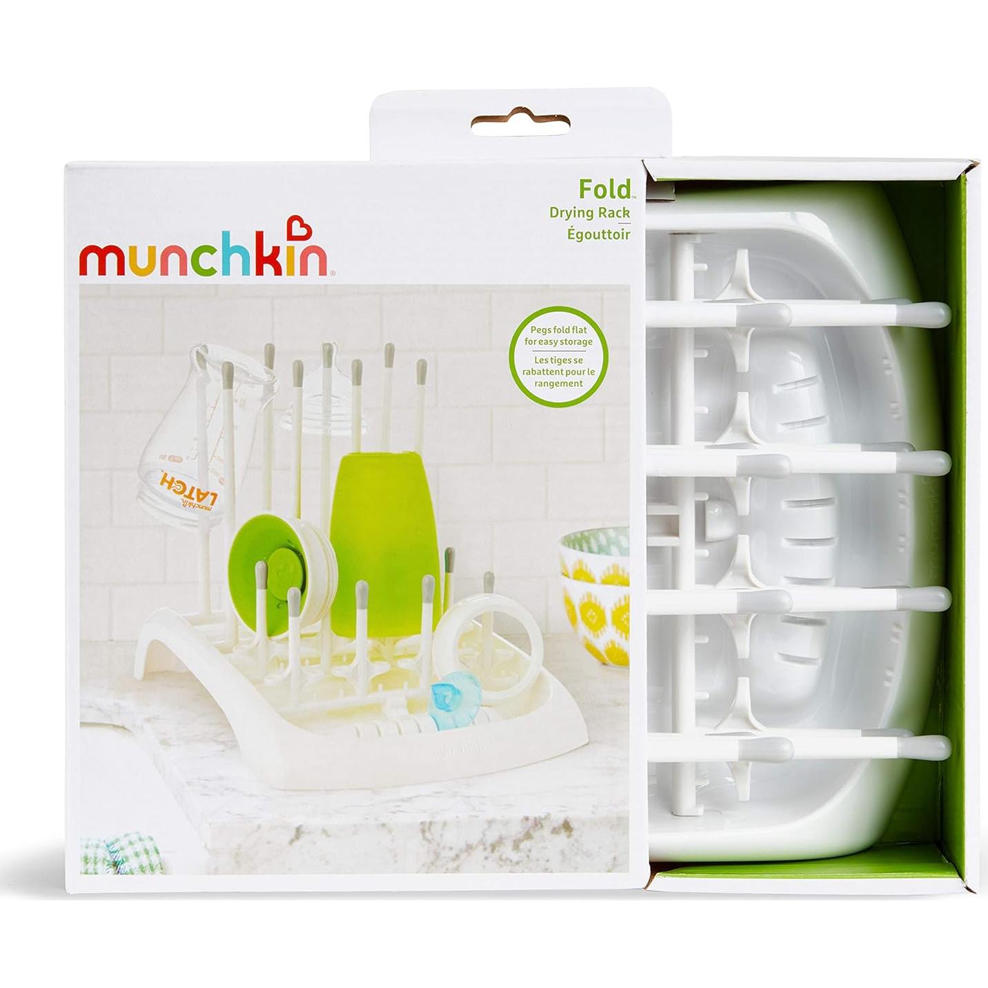 Estante de Secado Plegable Munchkin para Biberones - Blanco/Grey