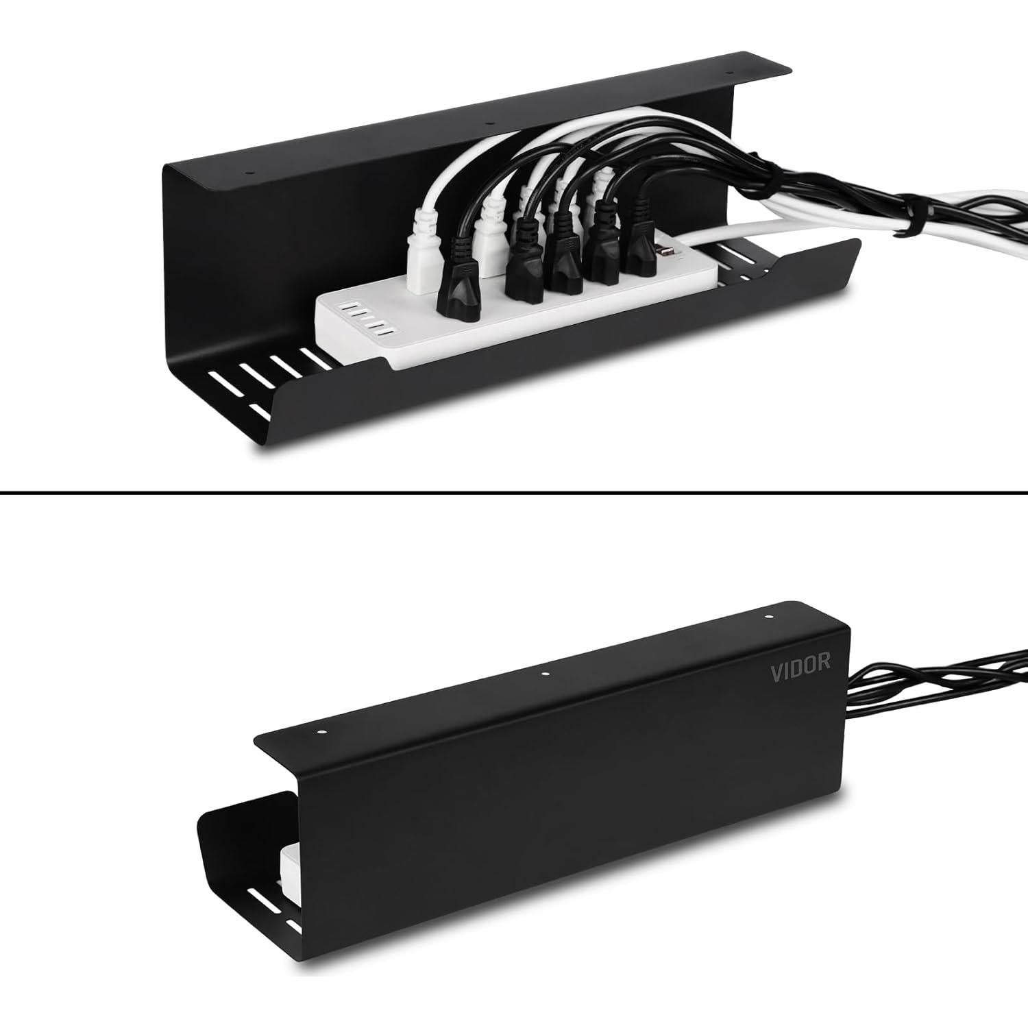 Bandeja de Gestión de Cables VIDOR 43 cm 2-Pack Acero