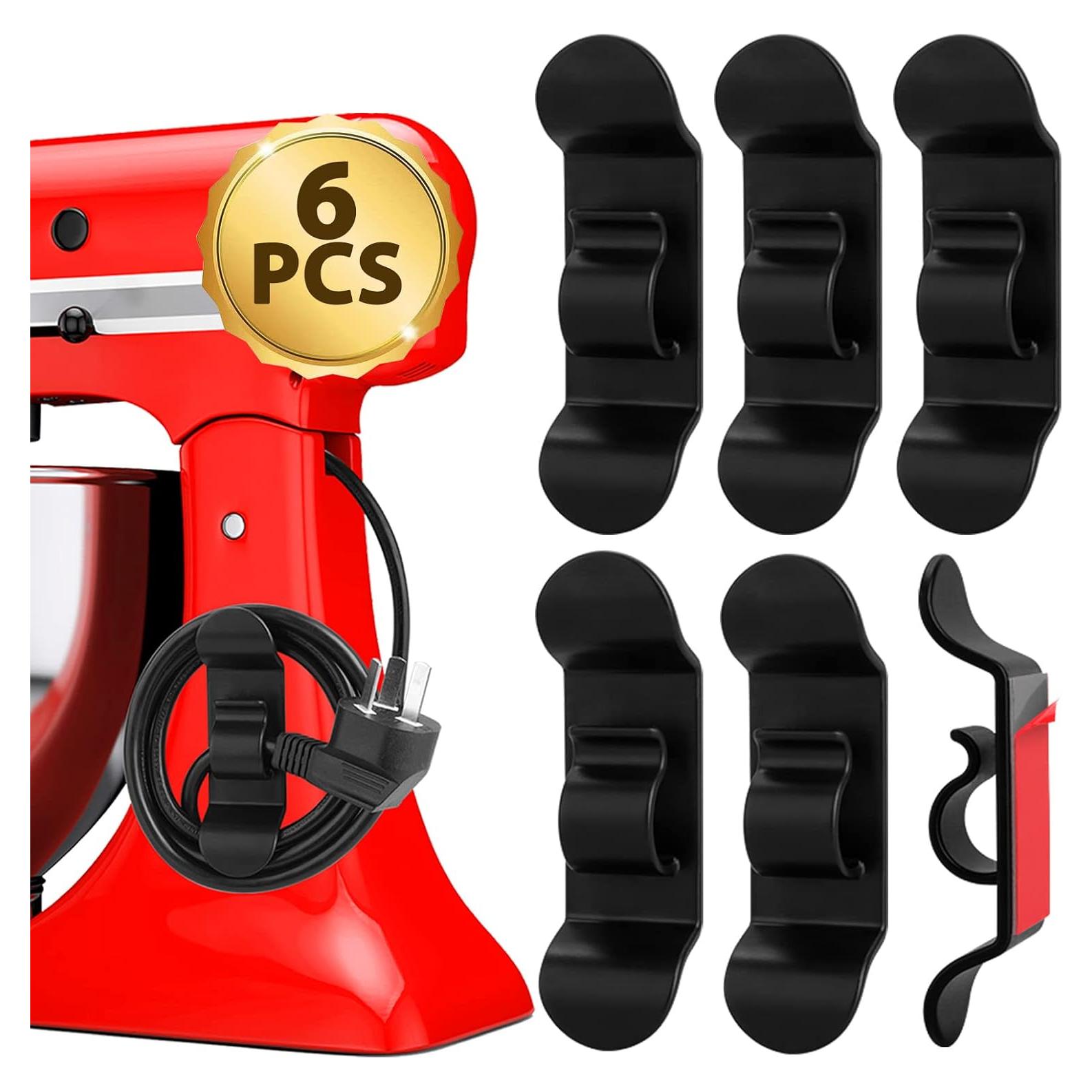 Organizador de Cables Jeymei para Electrodomésticos - 6 Piezas Negro