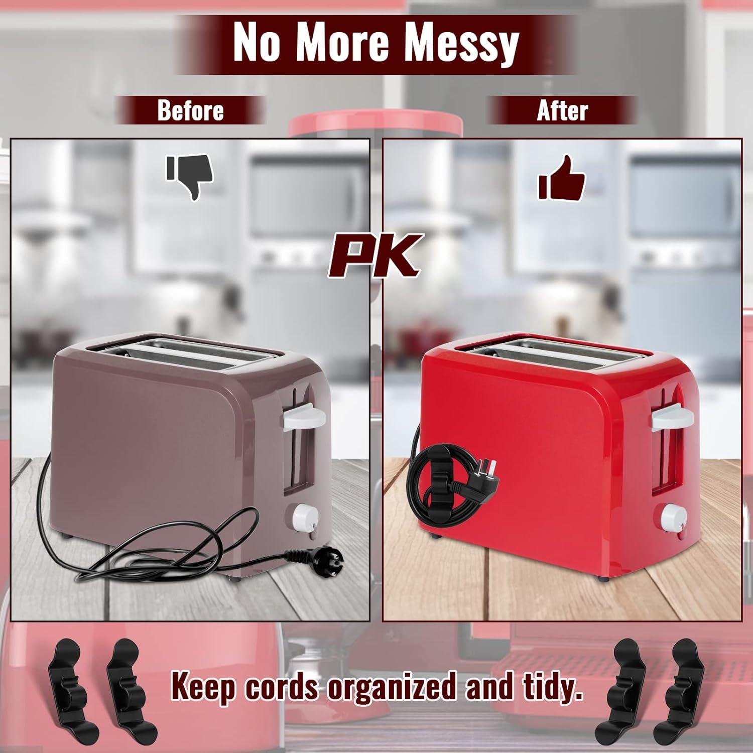 Organizador de Cables Jeymei para Electrodomésticos - 6 Piezas Negro