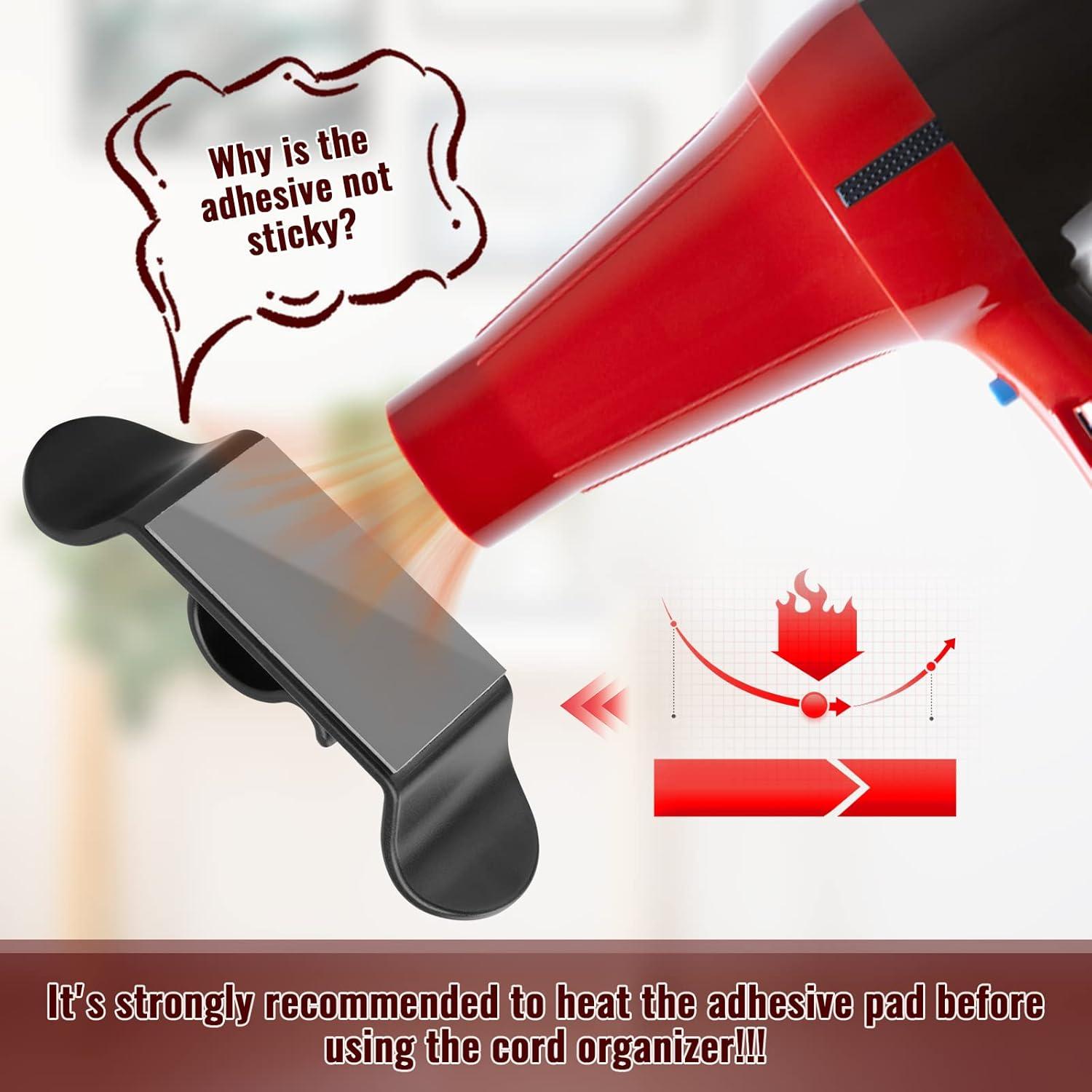 Organizador de Cables Jeymei para Electrodomésticos - 6 Piezas Negro