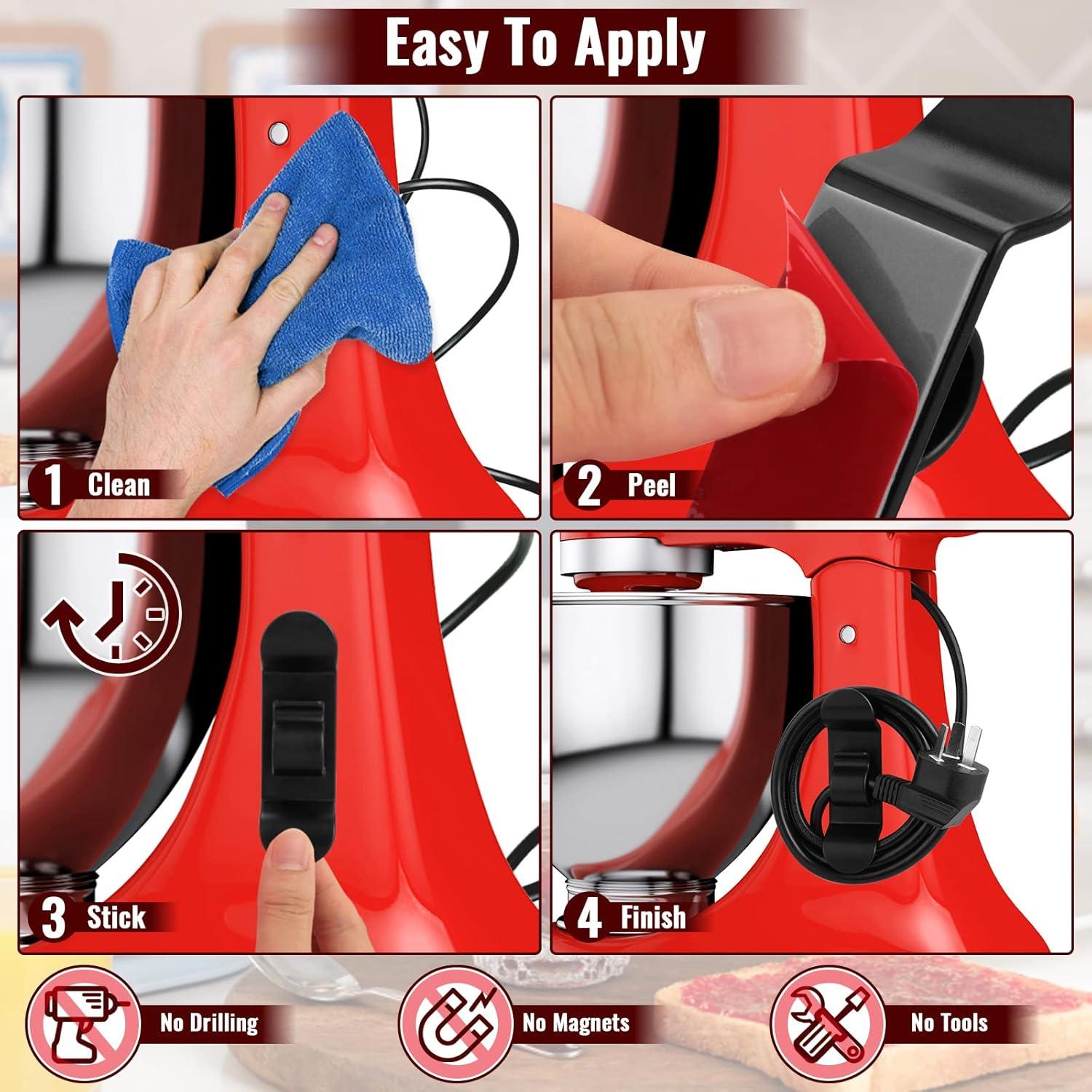 Organizador de Cables Jeymei para Electrodomésticos - 6 Piezas Negro