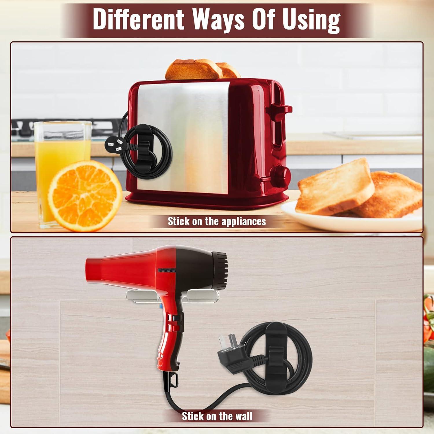 Organizador de Cables Jeymei para Electrodomésticos - 6 Piezas Negro