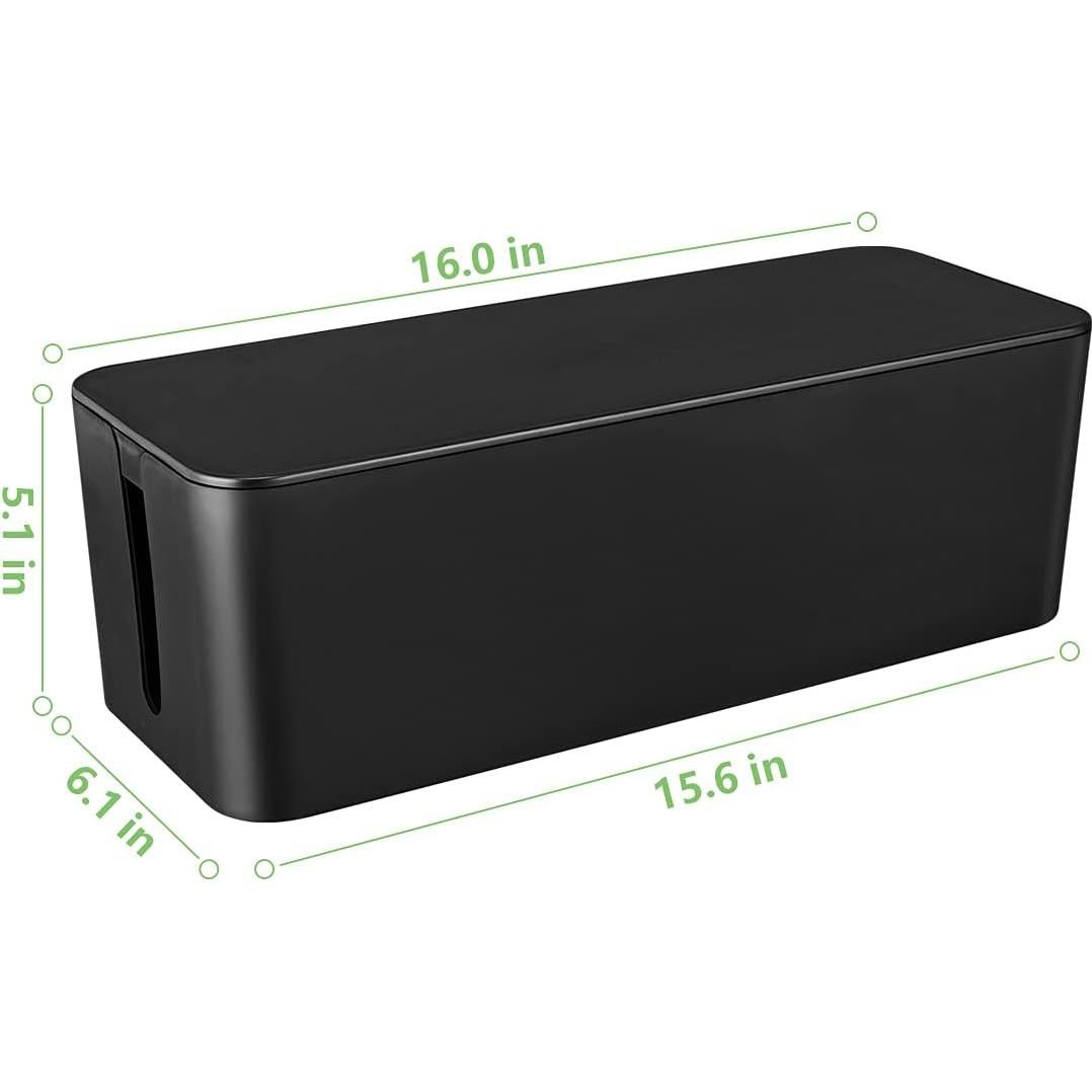 Caja de Gestión de Cables Chouky Negra 40.6x15.5x13.5 cm