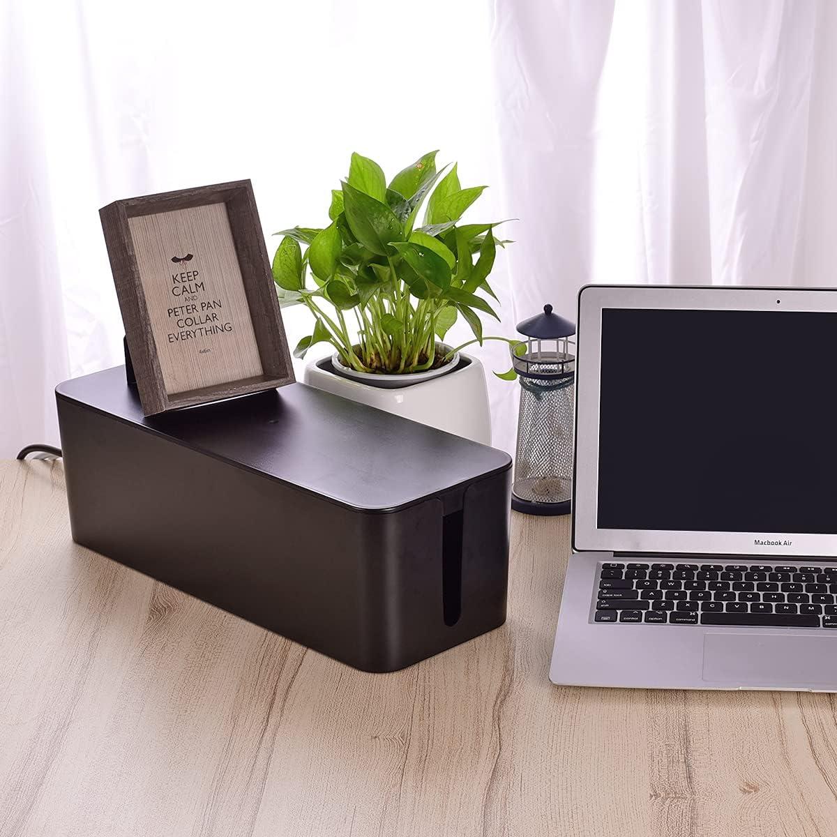 Caja de Gestión de Cables Chouky Negra 40.6x15.5x13.5 cm