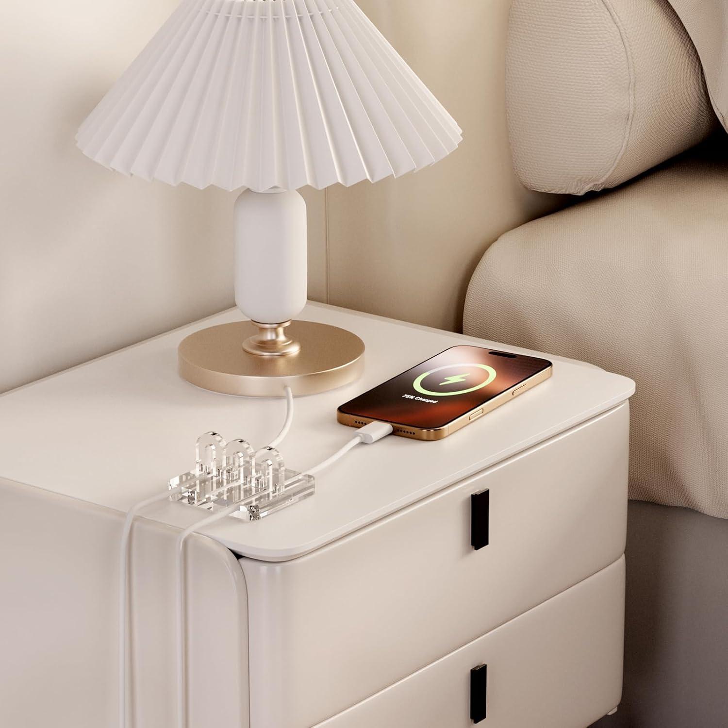 Organizador de Cables Acrílico MaybeRain 8x8 cm Transparente