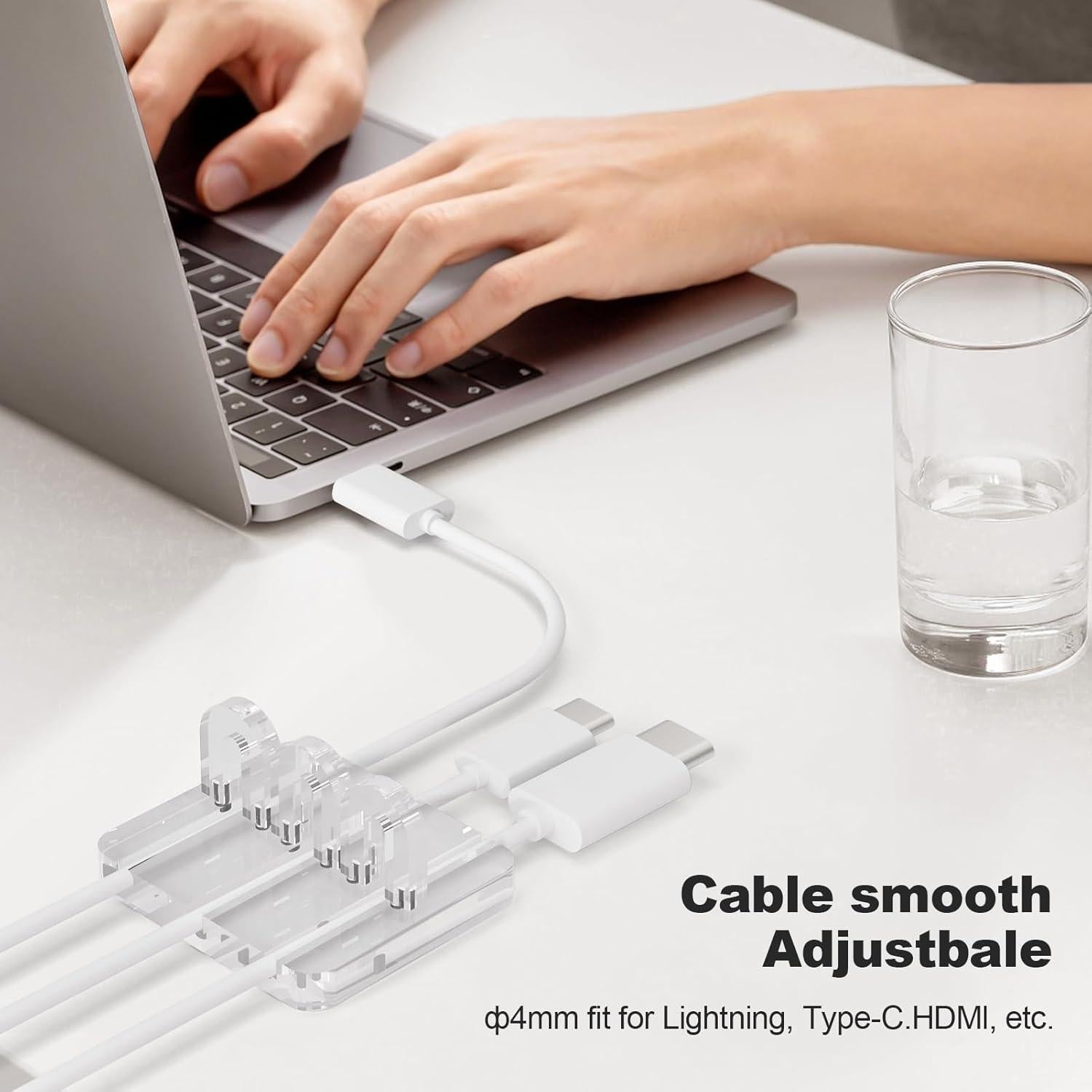 Organizador de Cables Acrílico MaybeRain 8x8 cm Transparente