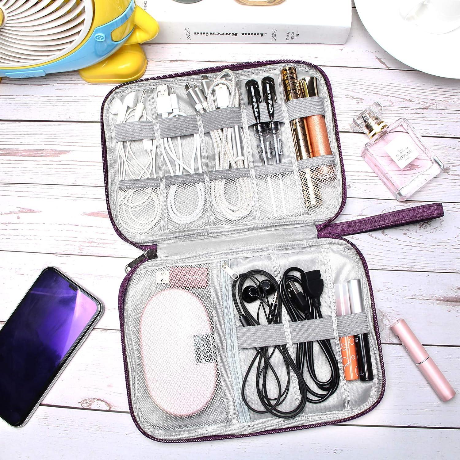 Organizador de Electrónicos de Viaje SELLYFELLY Púrpura 25.4x20.3cm