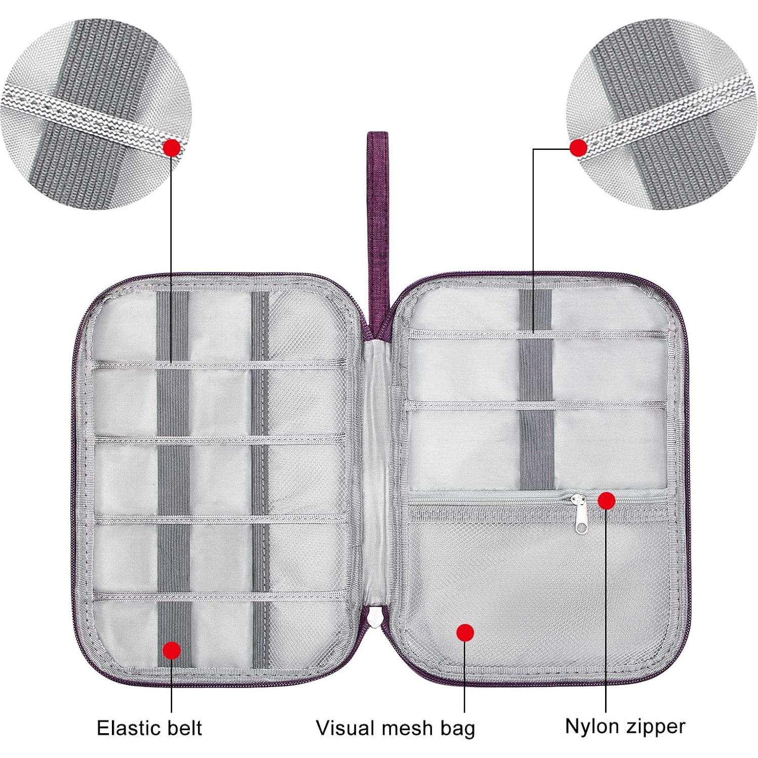 Organizador de Electrónicos de Viaje SELLYFELLY Púrpura 25.4x20.3cm