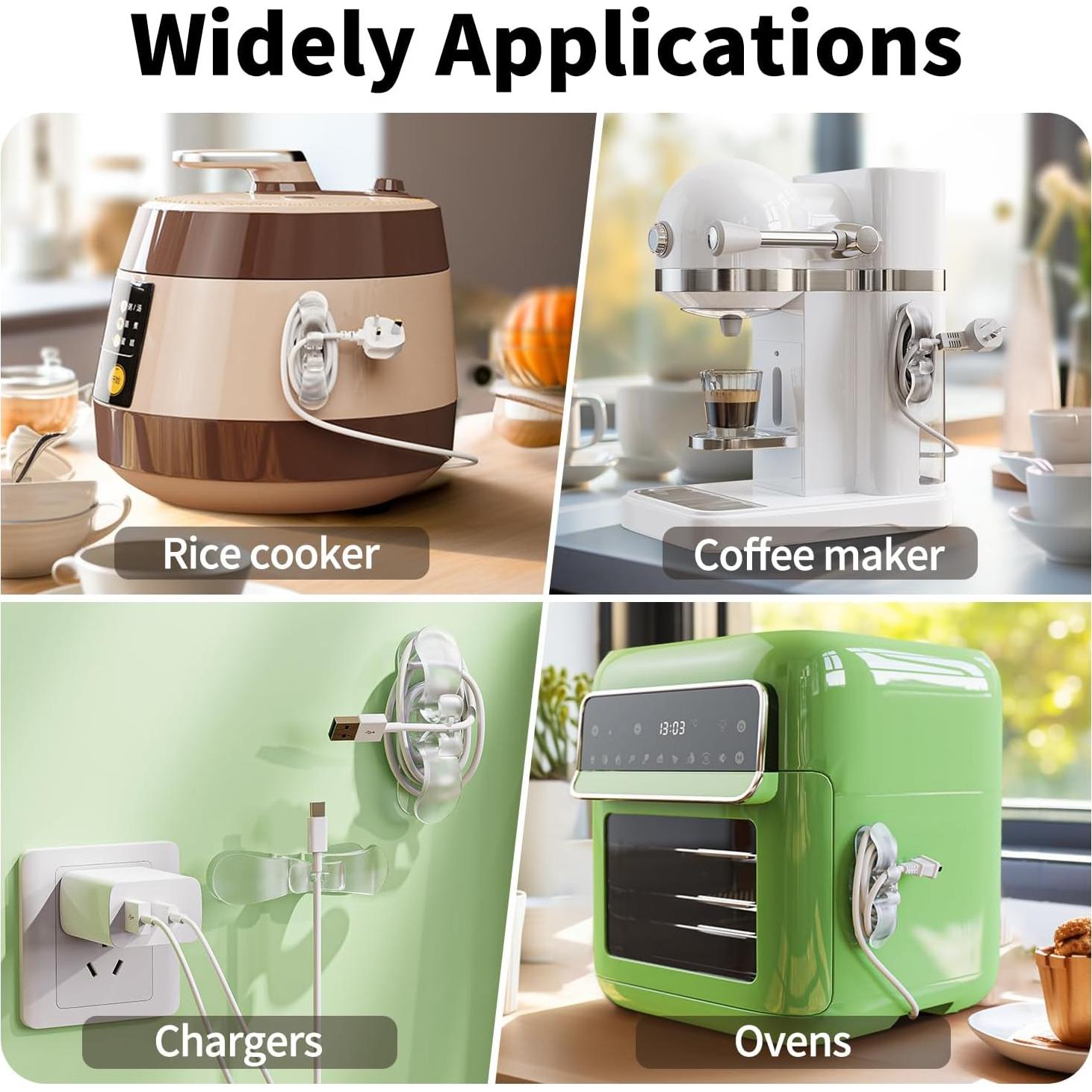 Organizador de Cables Transparente Indemo 6PCS para Electrodomésticos