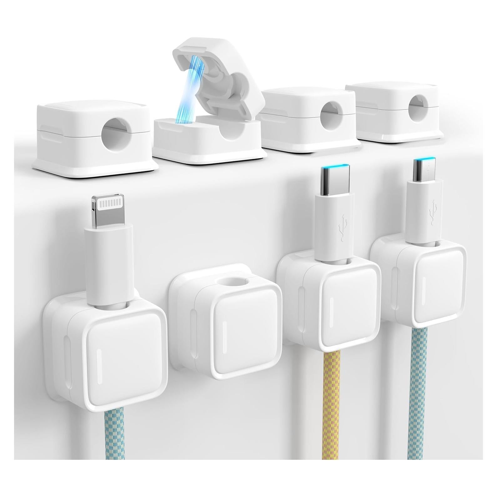 Organizador de Cables Magnético 8 Pack EACH COOL - Clips Adhesivos