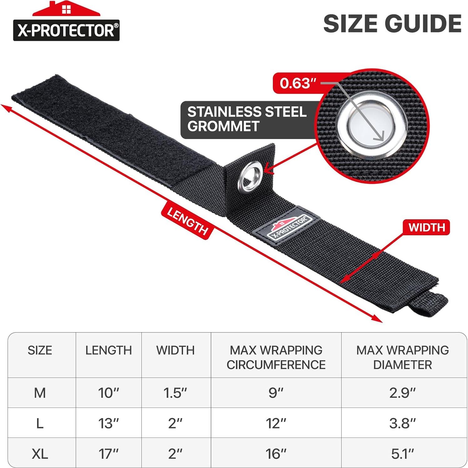 Correas de Almacenamiento X-Protector - 12 PCS - Organizador de Cables de 25 a 45 cm
