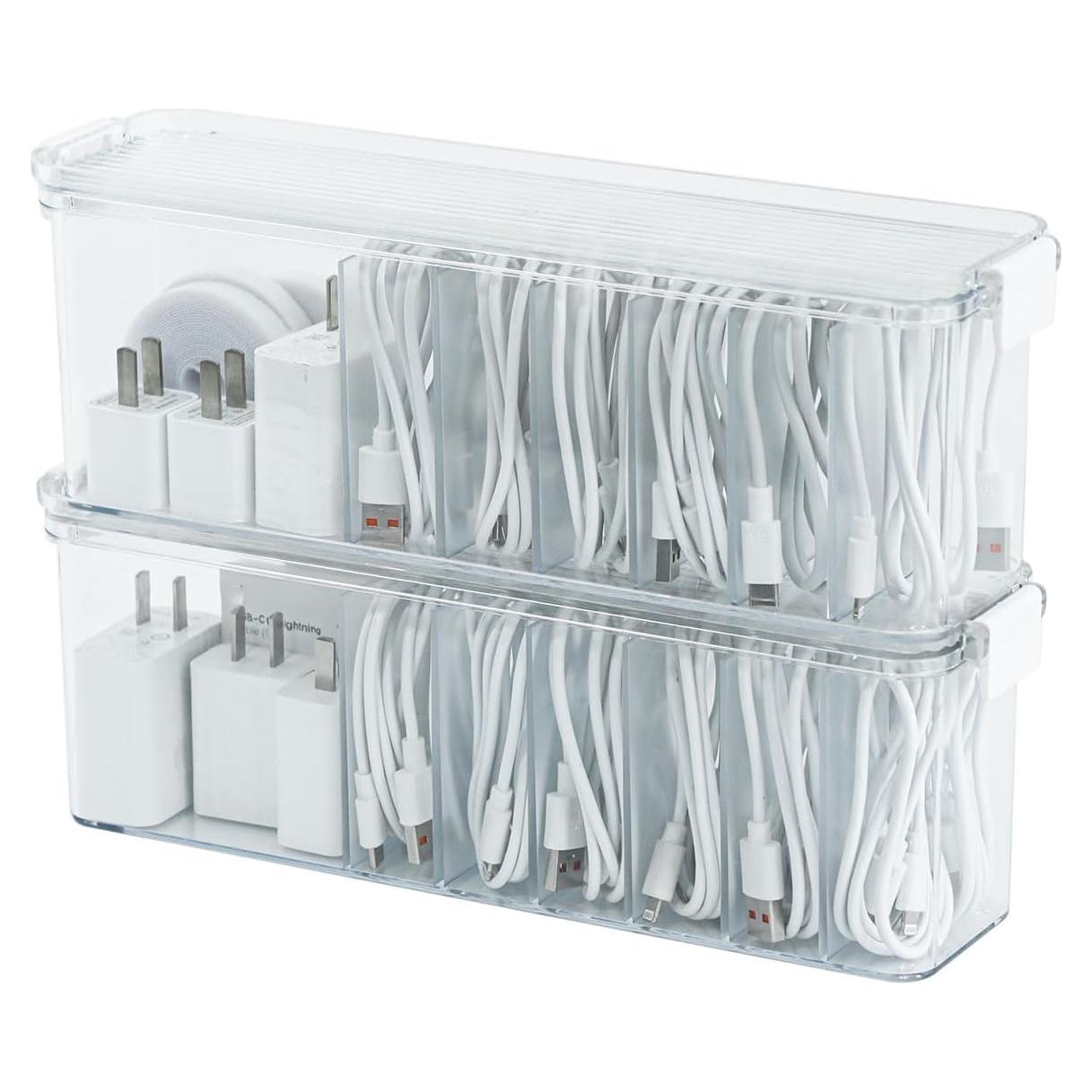 Caja Organizadora de Cables Yesesion 2 Pack Transparente