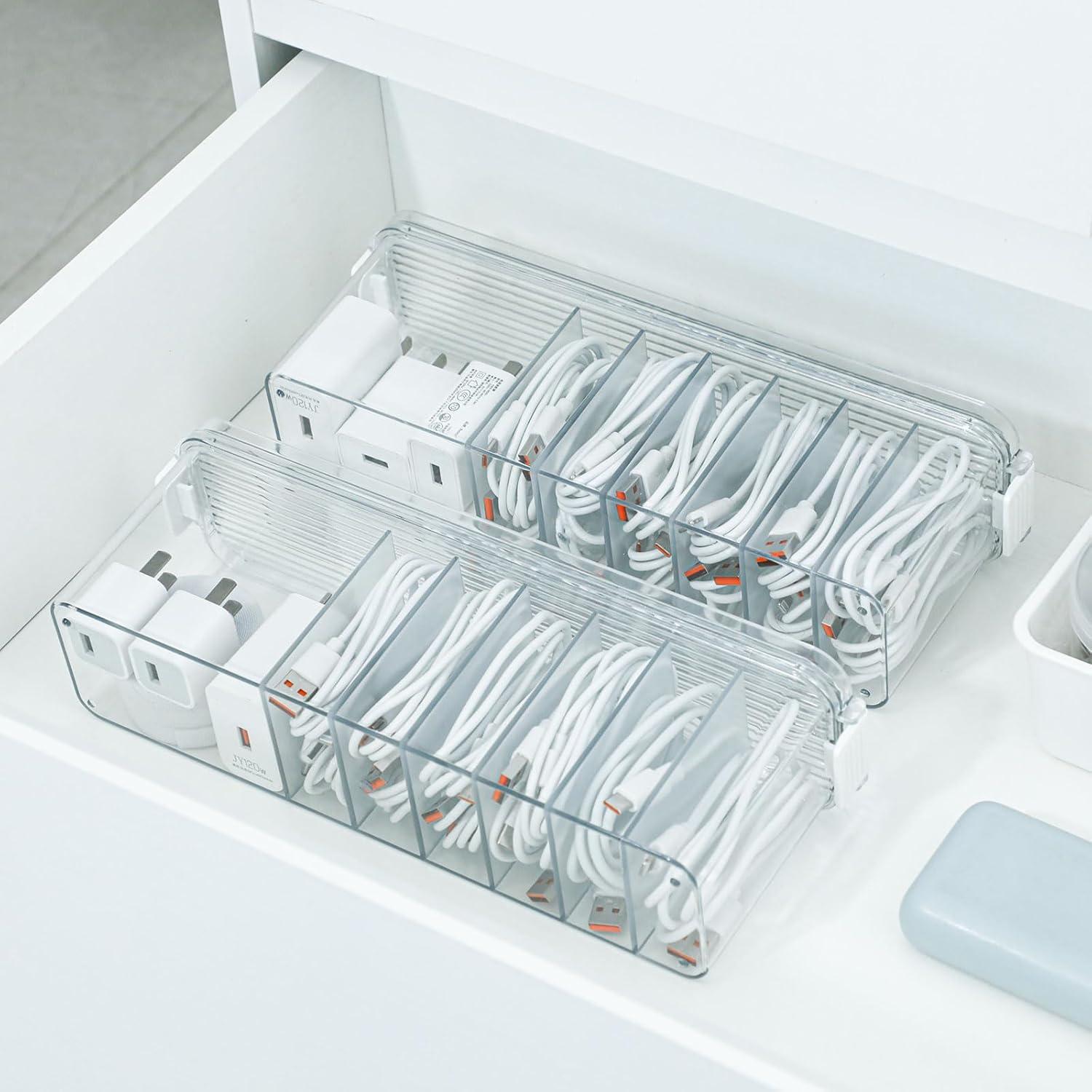 Caja Organizadora de Cables Yesesion 2 Pack Transparente