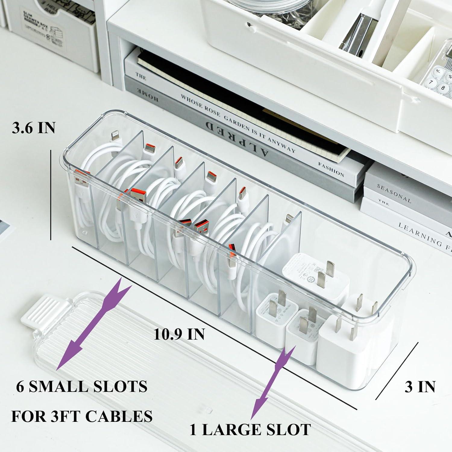 Caja Organizadora de Cables Yesesion 2 Pack Transparente