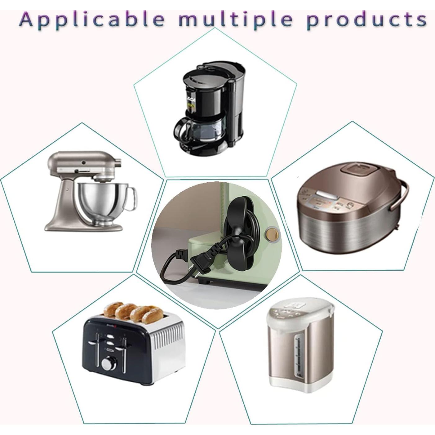 Organizador de Cables UMUST 4PCS para Electrodomésticos - Negro y Blanco