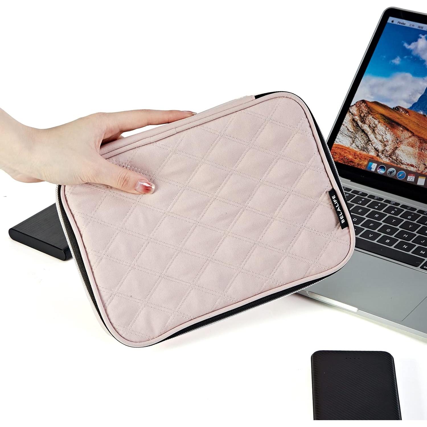 Bolsa Organizadora de Cables BELALIFE Rosa 26.7x19.1 cm