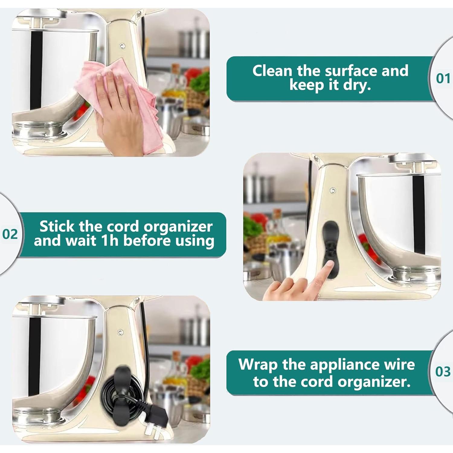 6 Organizador de Cables para Electrodomésticos Xinchunchun