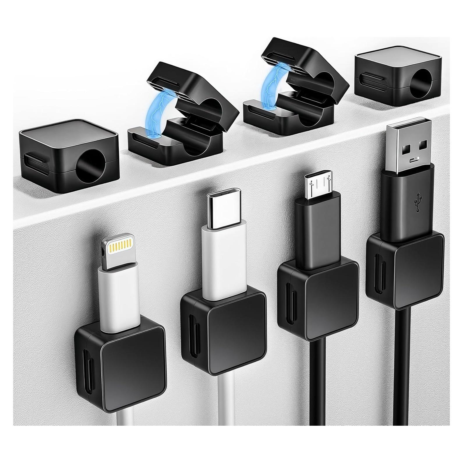 Organizadores de Cables Magnéticos ROYSC - Paquete de 8 Clips