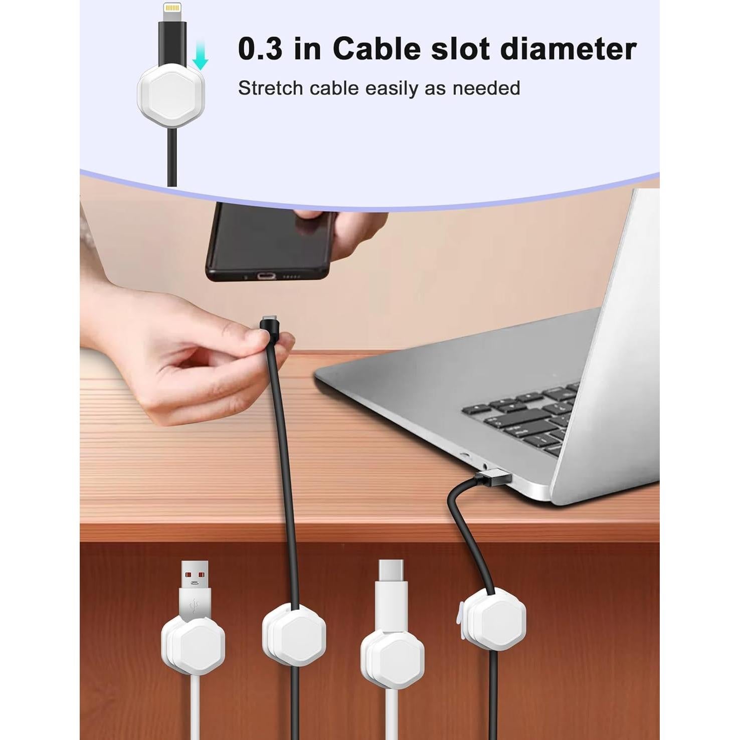 Organizador de Cables Promotion Love - Clips Magnéticos 6pcs