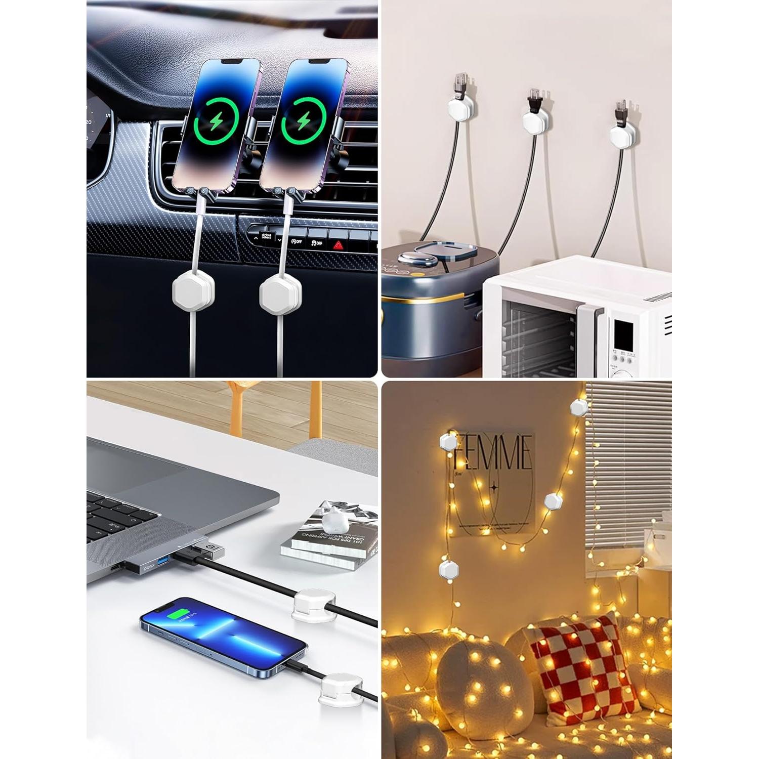 Organizador de Cables Promotion Love - Clips Magnéticos 6pcs