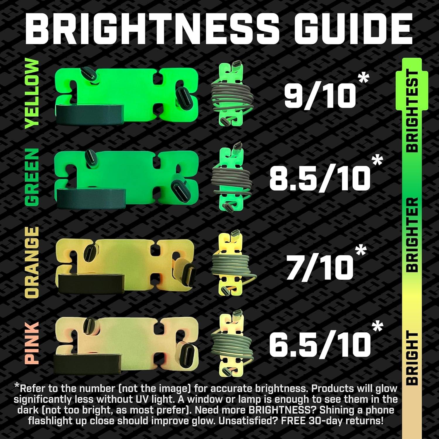 Soporte de Cable GlowBrick 4PK - Organizador Silicona para Escritorio