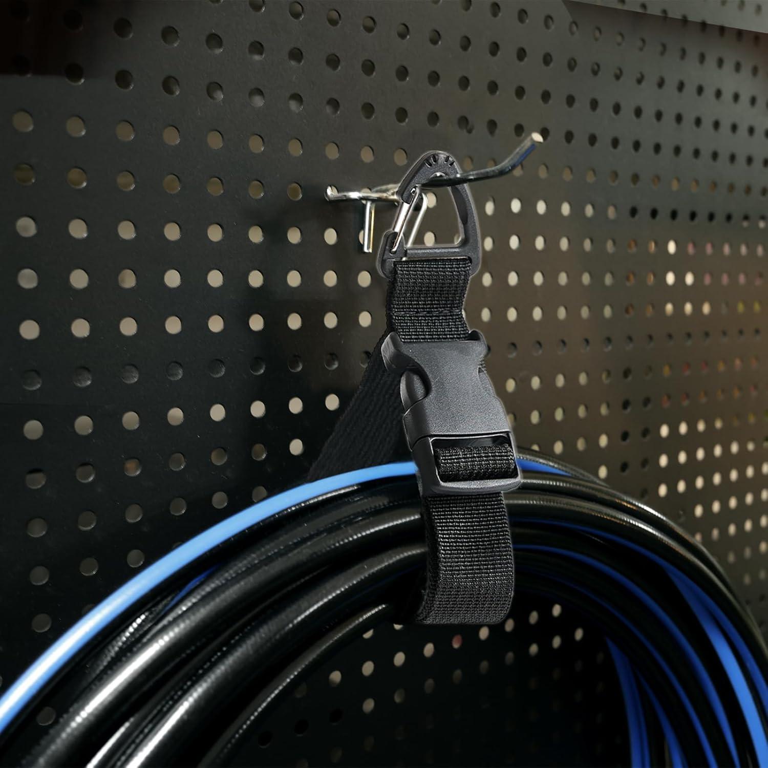 Soporte Organizador de Cables RRBXIA 43 cm Paquete de 8 Negro