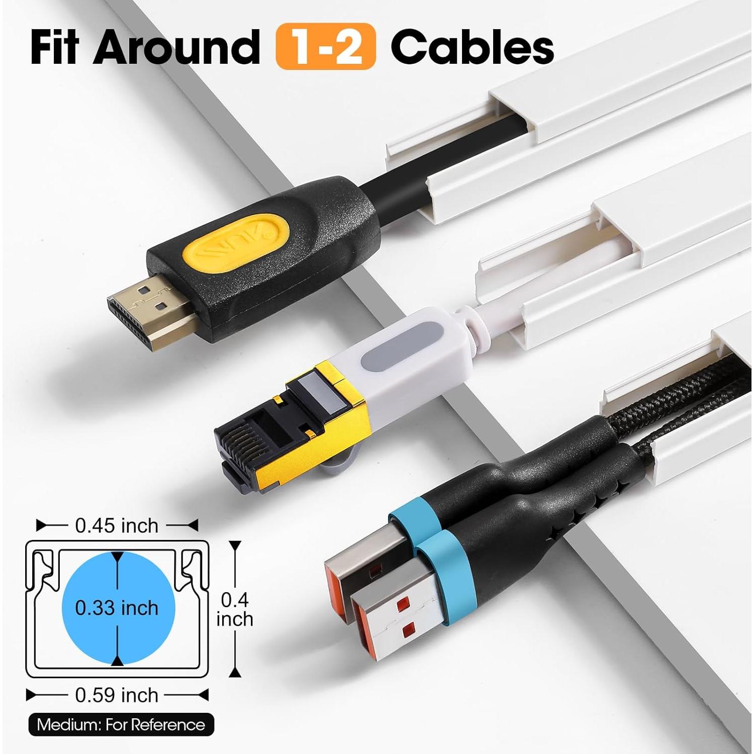 Kit de ocultación de cables YesBes 295.3 cm Blanco