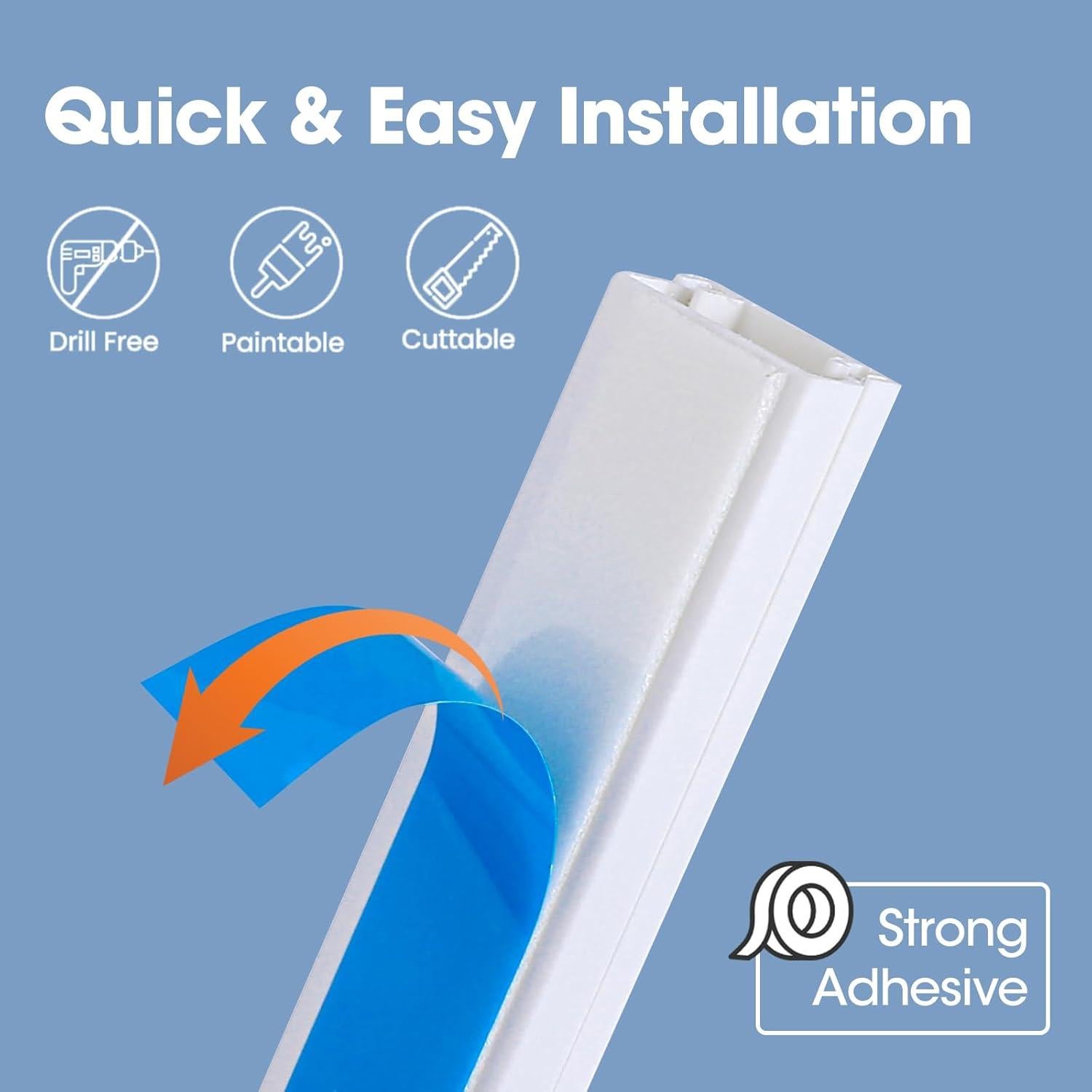 Kit de ocultación de cables YesBes 295.3 cm Blanco