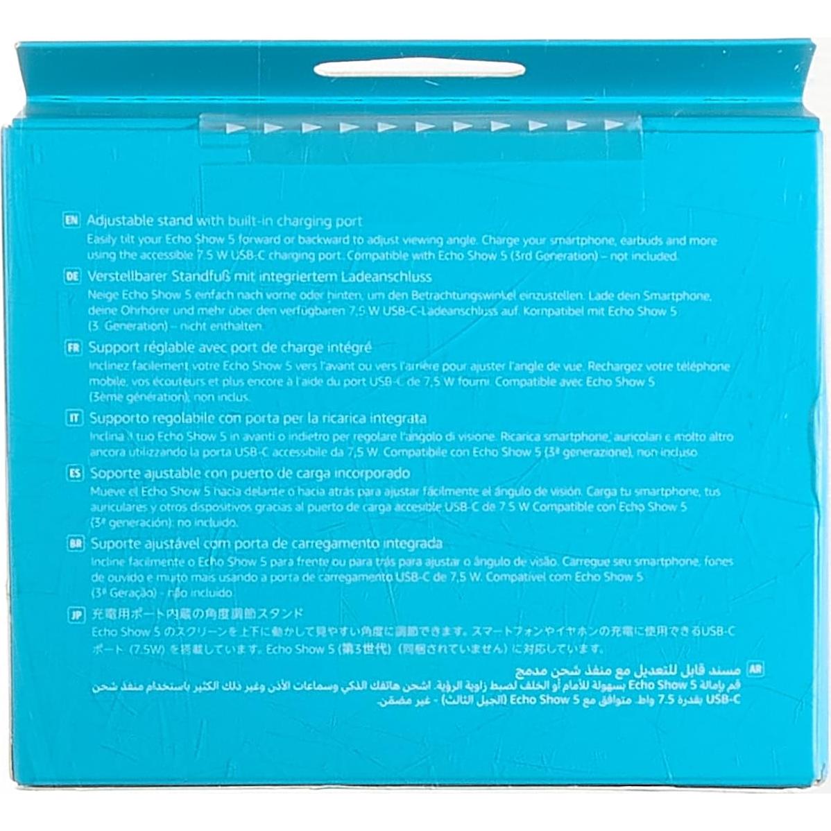 Soporte Ajustable para Echo Show 5 3ra Gen con Carga USB-C