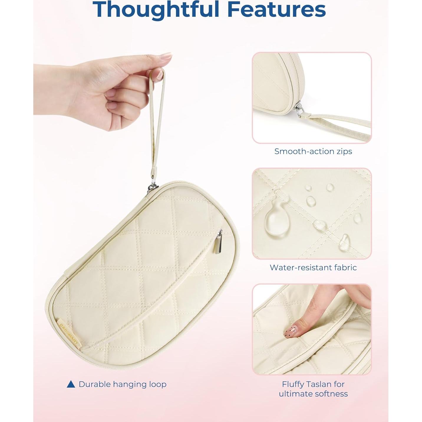 Organizador de Cables de Viaje BAGSMART Beige 21.2x12.7cm