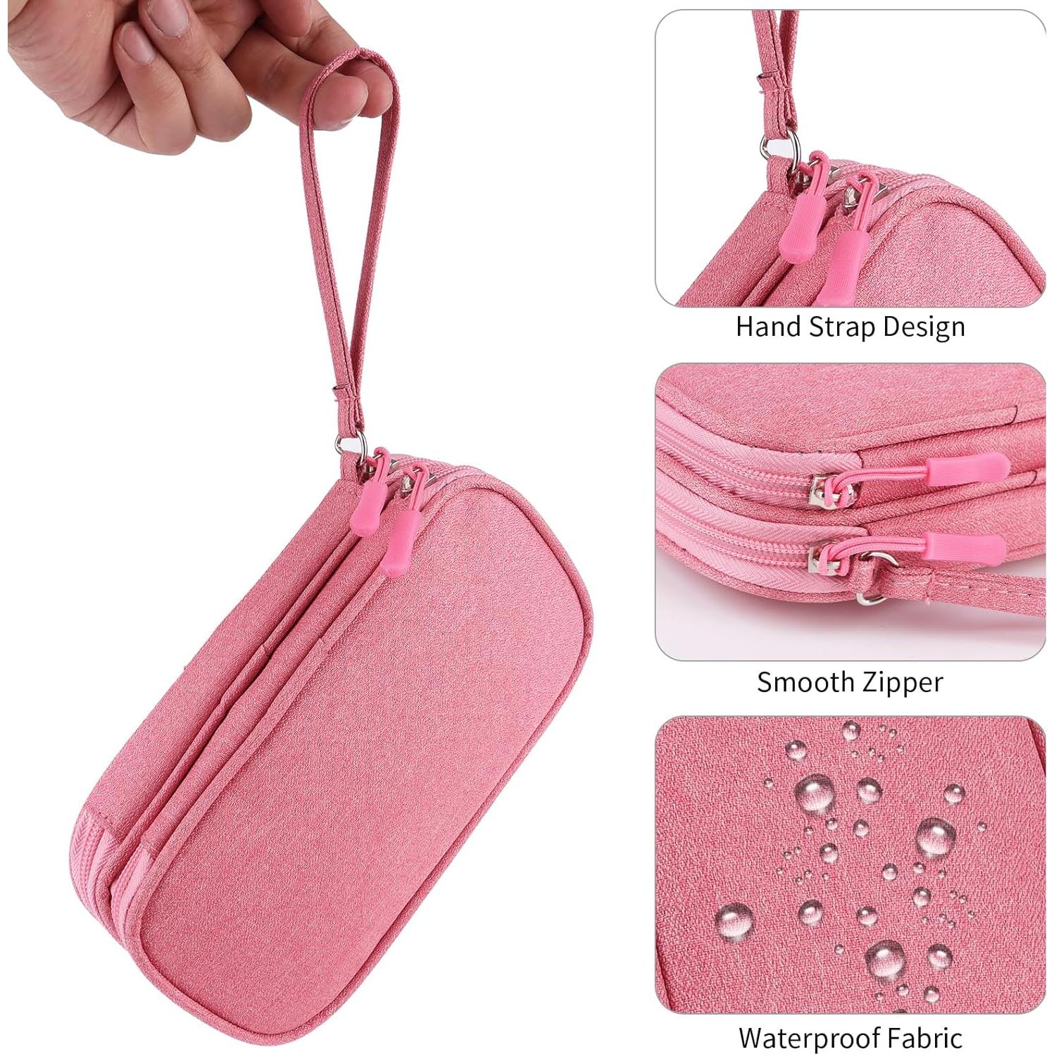 Bolsa Organizadora de Electrónicos JIAKAI Rosa 19x11x5.5cm