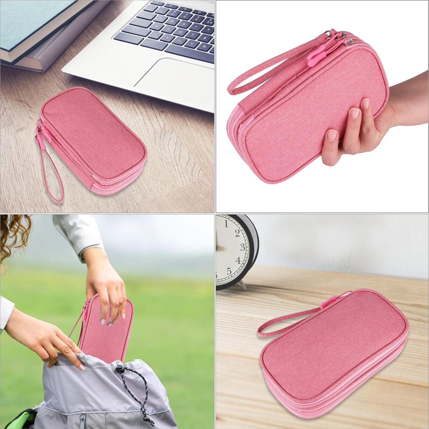 Bolsa Organizadora de Electrónicos JIAKAI Rosa 19x11x5.5cm