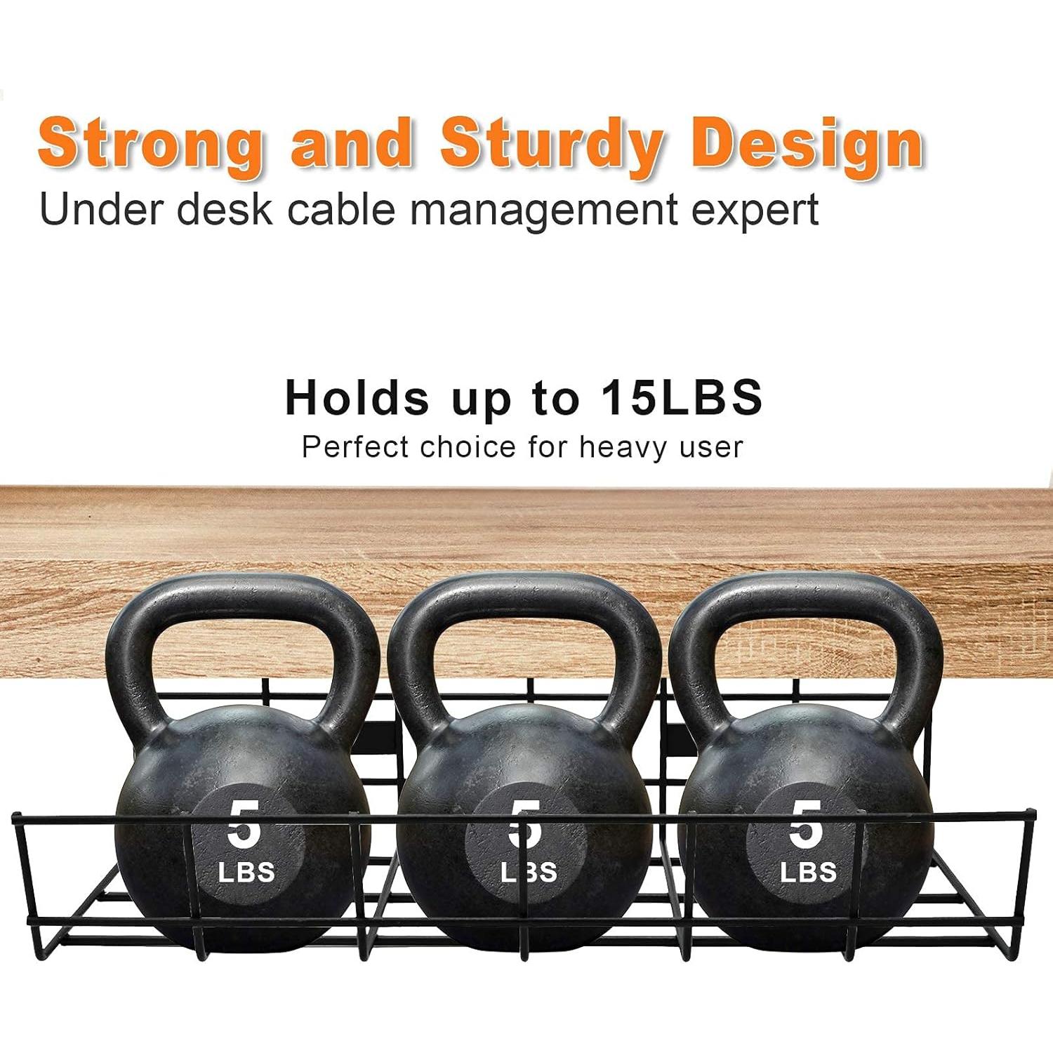 Organizador de Cables Coyacool Negro - Bandeja Metálica 36.8x12.7cm