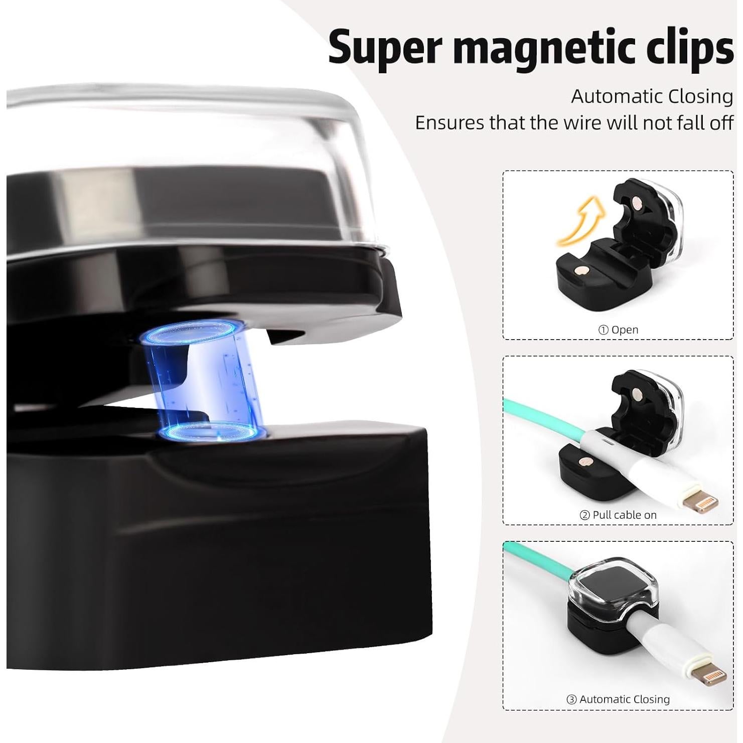 Clip Organizador de Cables Adhesivo Mawfozin - Paquete de 6