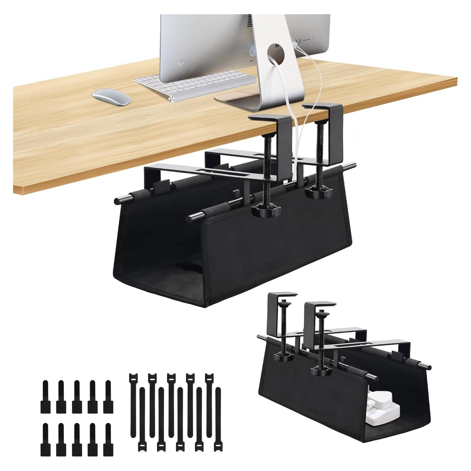 Bandeja de Gestión de Cables Bajo Escritorio SKYROSEXSDCT 42cm Negro