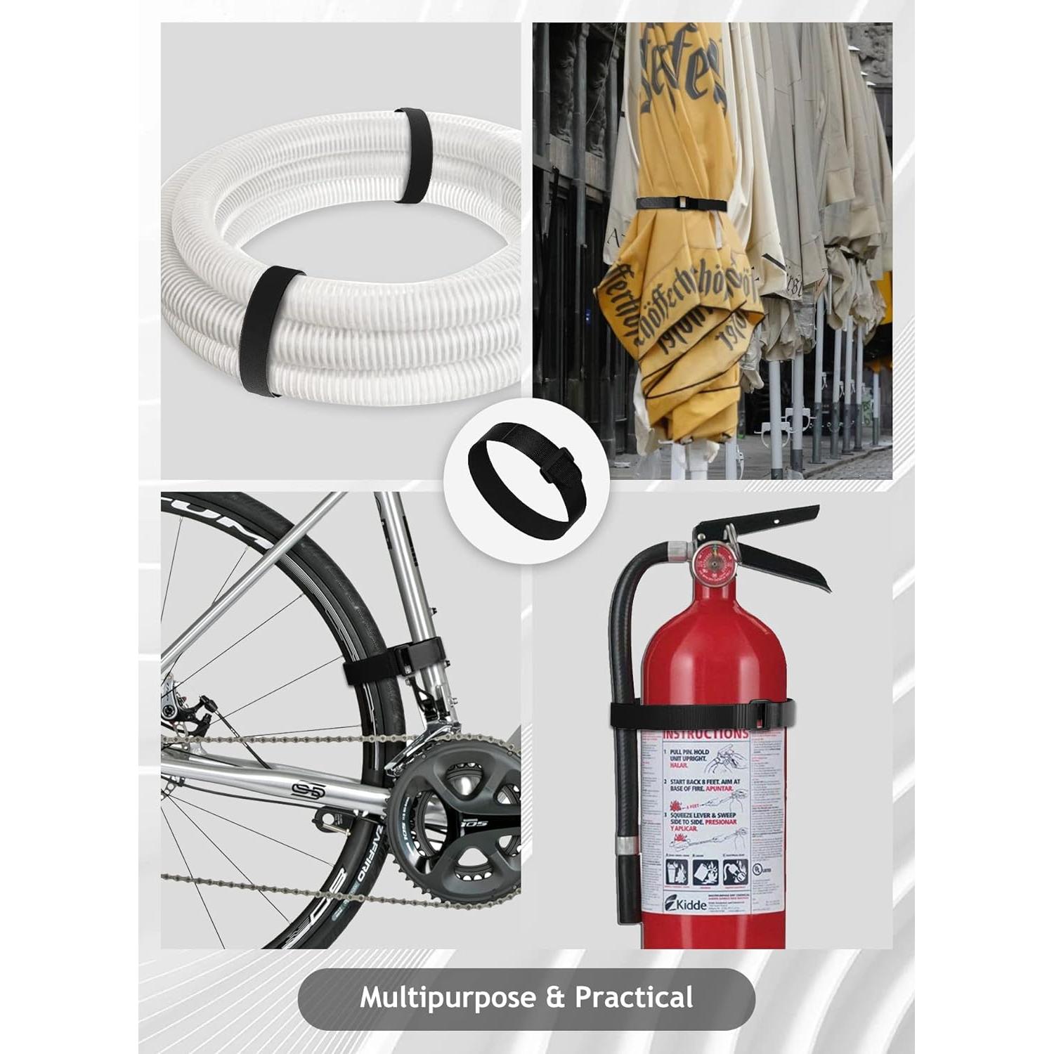 Correasa de Cable Reutilizables Aidunmis 24 Piezas 30.48 cm