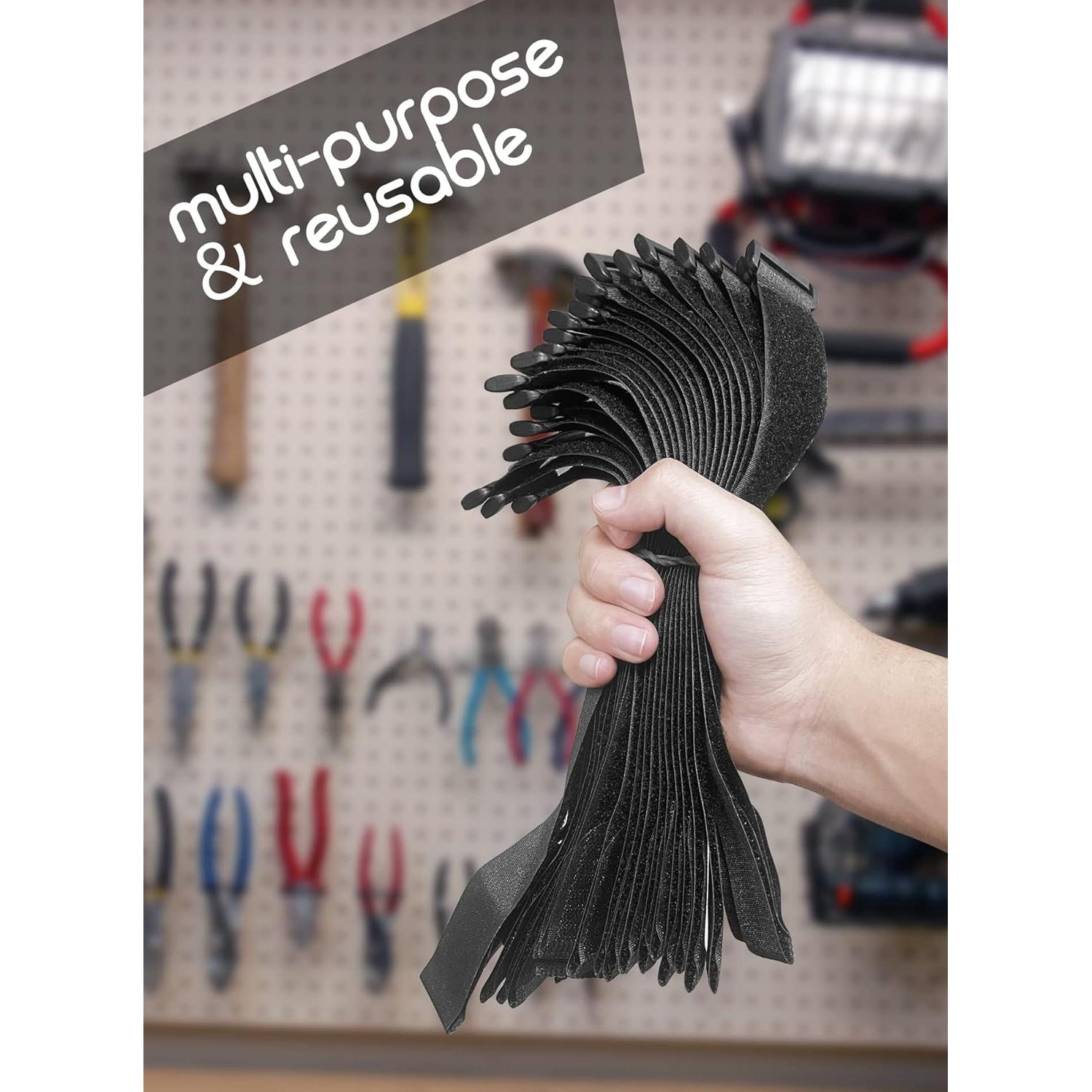 Correasa de Cable Reutilizables Aidunmis 24 Piezas 30.48 cm